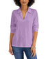 Karen Scott Cotton Long Sleeve Polo